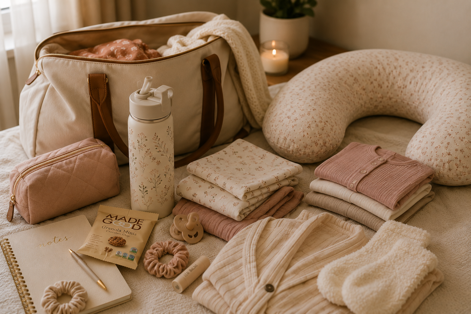 hospital bag essentials for labor and postpartum