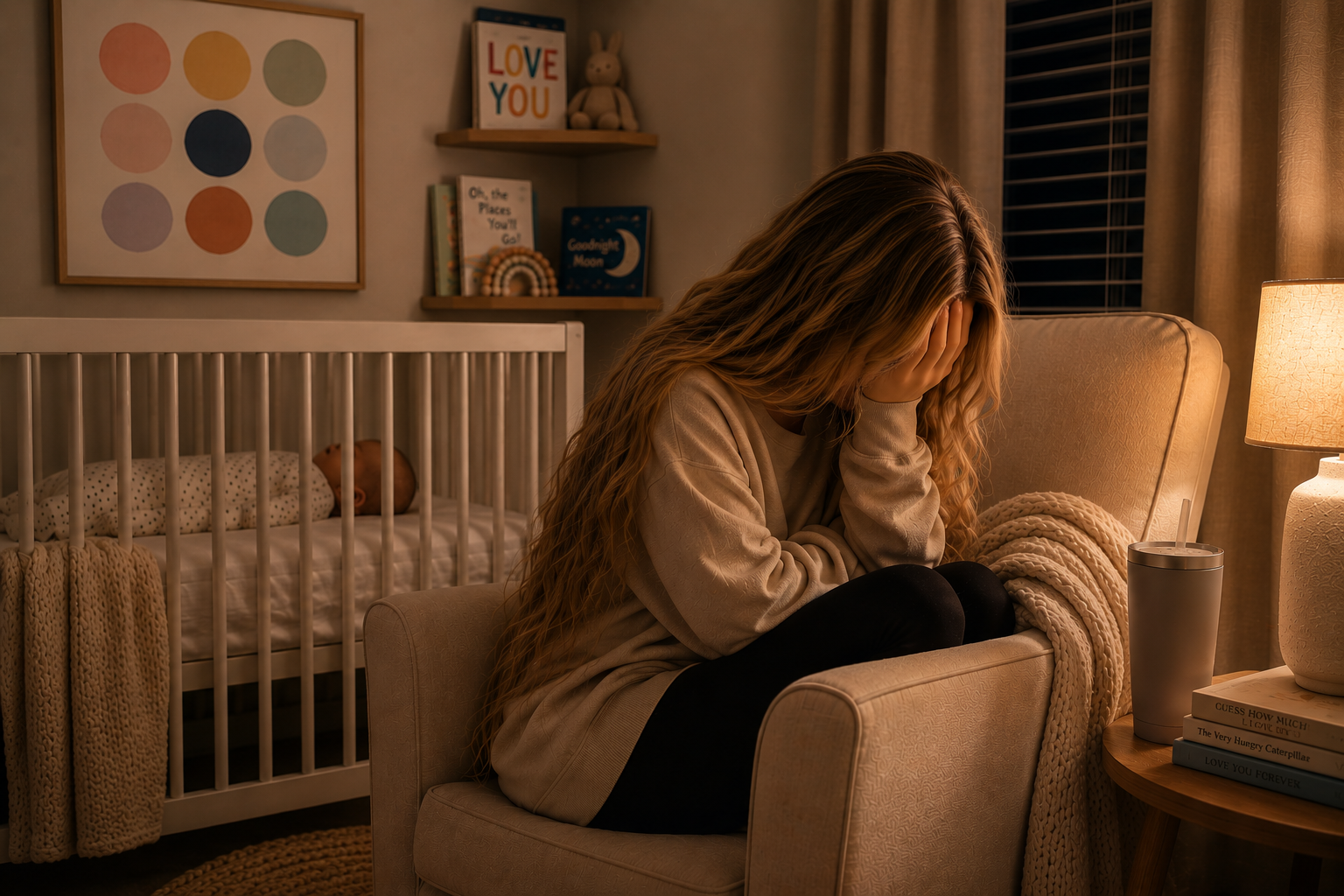 mom holding newborn during postpartum recovery after birth